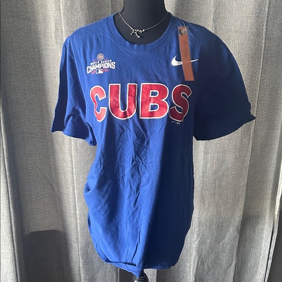 Nike Cubs Blue T-Shirt with Red Accents - Picture 1 of 5